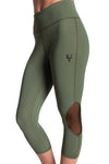 Women's TACDOR 3/4 Olive Leggings