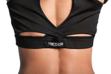 Women's TACDOR Black Cross-strap Sports Bra