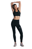 Women's Black Side-pocketed Leggings