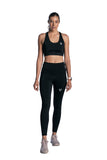 Women's Black Side-pocketed Leggings