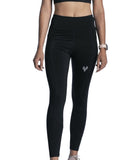 Women's Black Side-pocketed Leggings