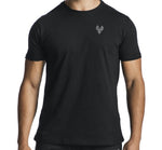 Men's TACDOR Black Cotton T-shirt