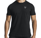 Men's TACDOR Black Cotton T-shirt