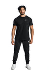 Men's TACDOR Black Cotton T-shirt