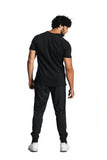 Men's TACDOR Black Cotton T-shirt