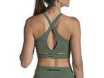 Women's TACDOR Olive Cross-strap Sports Bra