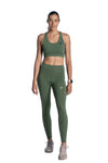 Women's TACDOR Olive Cross-strap Sports Bra