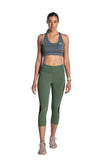 Women's TACDOR 3/4 Olive Leggings