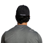 Whiskey - Black Flexfit TACDOR cap with white embroidery