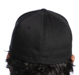 Charlie - Black Flexfit TACDOR cap with black embroidered branding