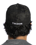 Camo Culture 2.0 - Black Camo fabric with white TACDOR logo embroidery